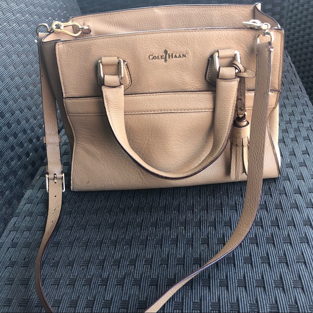 Nude leather Cole Haan purse